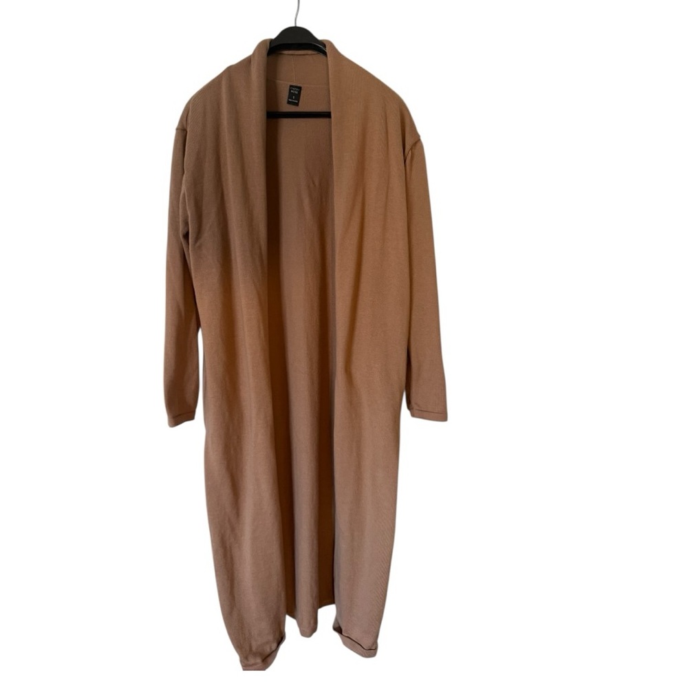 Emery Rose Camel Long Duster Cardigan S Cozy Knit Fall Essential - Picture 2 of 6